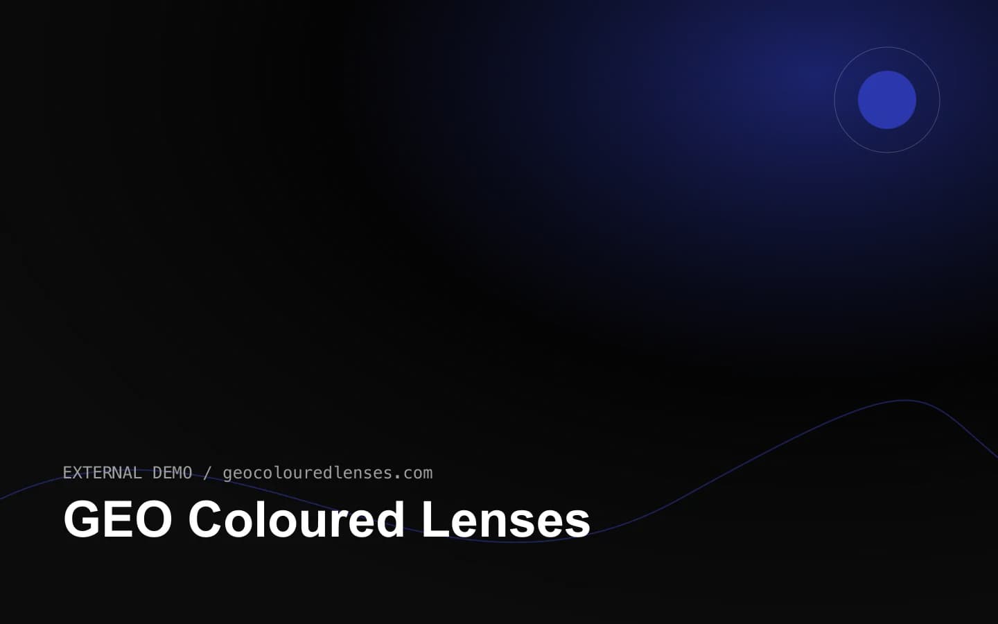 GEO Coloured Lenses 网站首页截图