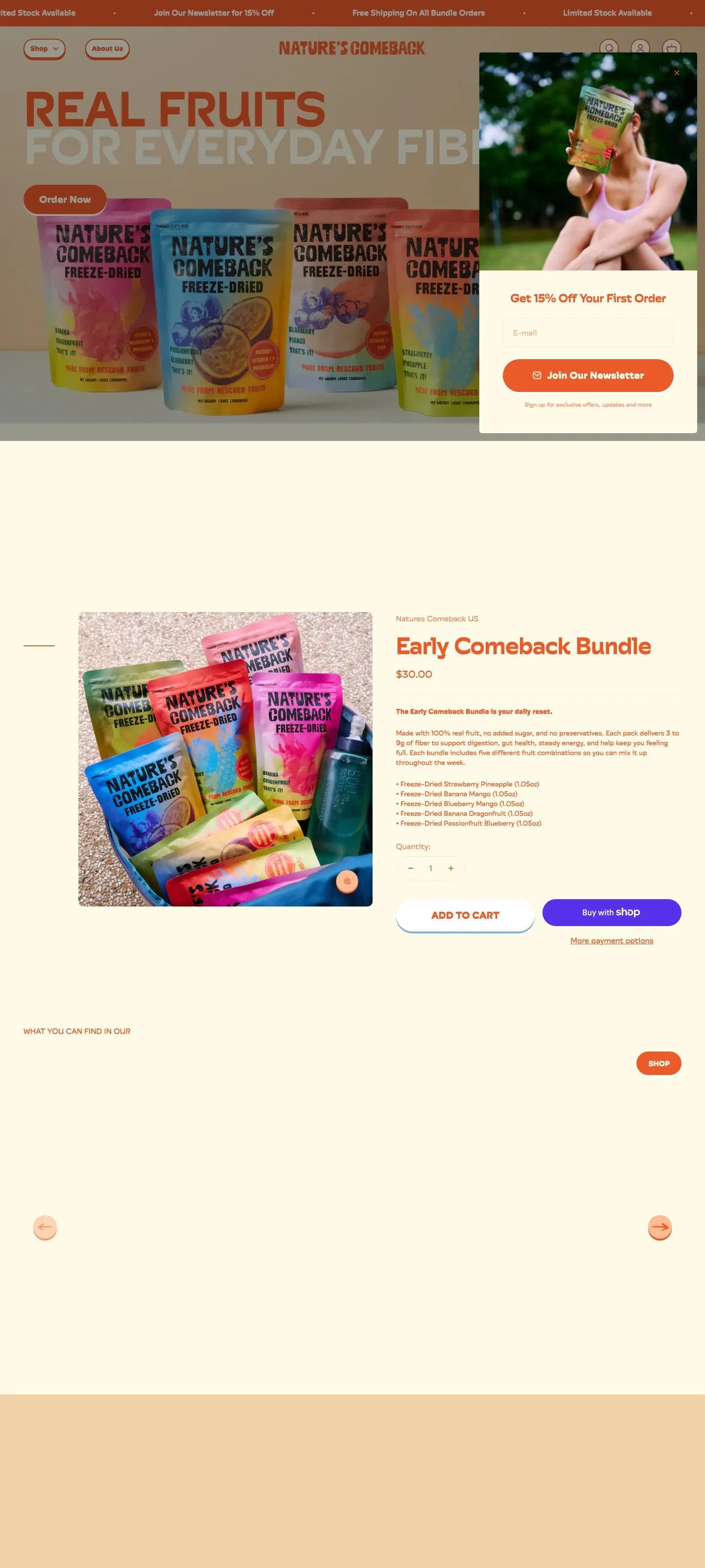 Nature's Comeback 网站首页截图